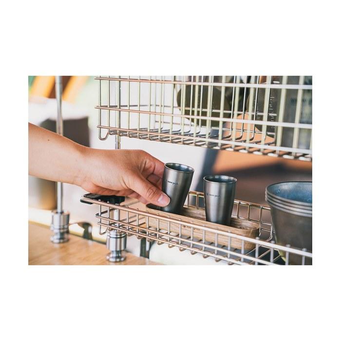 Snow Peak Titanium Shot Glass Duo FES-410, 2-Pack, with Mesh Case