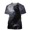 Animal Crow 3d Print Summer Men/Women O-Neck T-shirt Casual Short Sleeve Oversized T Shirt Fashion Streetwear Trend Men Clothing