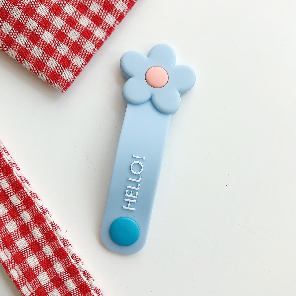 Милый силиконовый органайзер для кабелей в виде цветка для фиксации кабеля передачи данных iPhone, органайзер для кабелей наушников, держатель для шнуров