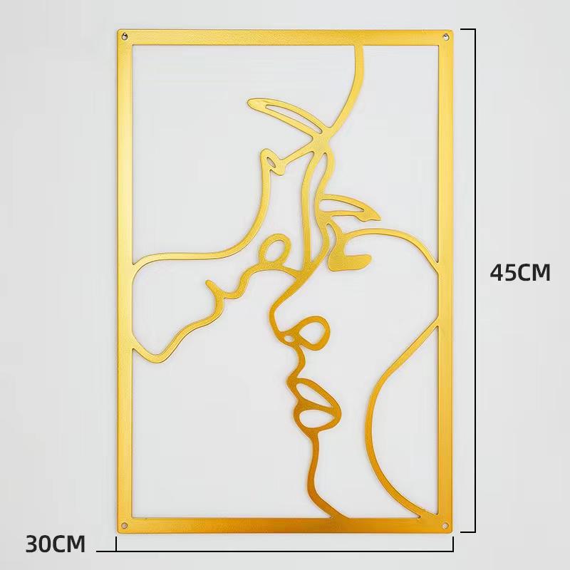 Metal Wall Painting Iron Wall Hanging Decoration Nordic Woman Silhouette Home Decor Macrame Wall Ledges Living Room Decor Gift