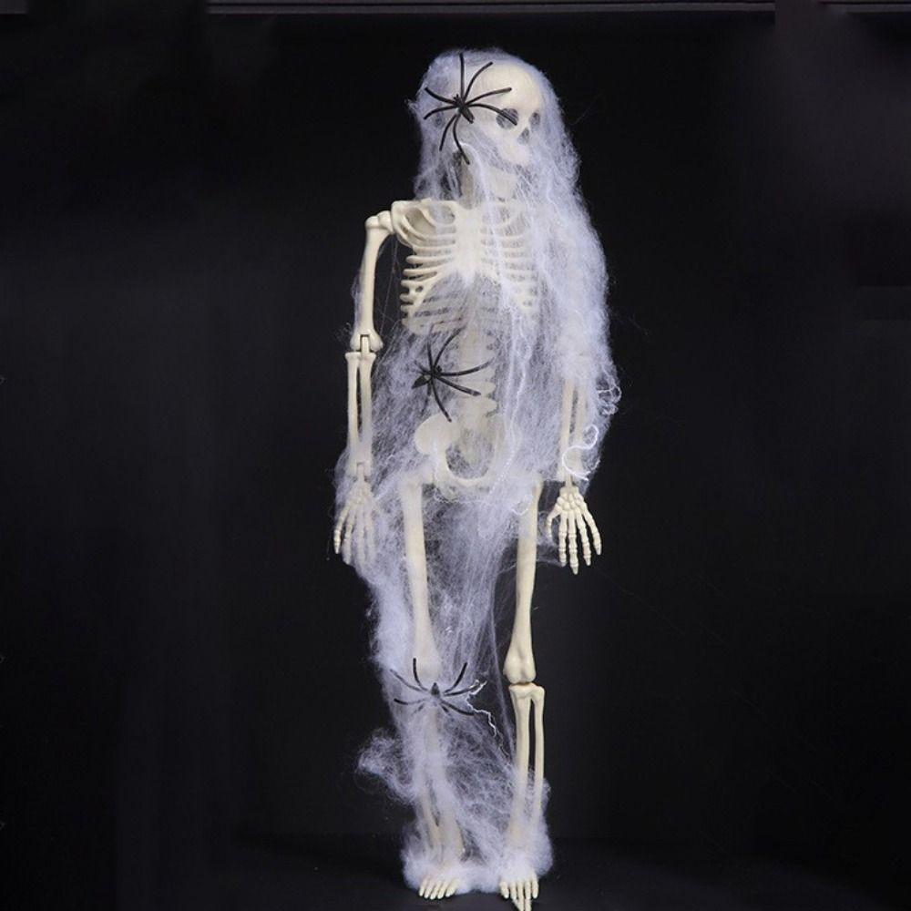 40CM Halloween Human Skeleton Plastic Bone Model Creative Body Figurine Outdoor Indoor