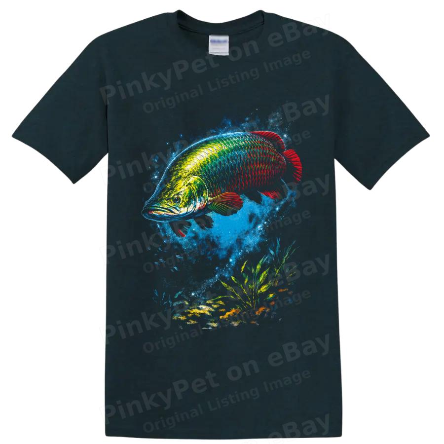 Arapaima Fish T Shirt Colorful Tropical Freshwater Angler Art Big Graphic Tee