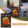 Льняной садовый флаг 12x18 двухсторонний уличный, Хэллоуин Cushaw Head Yard Flag Садовое украшение, украшение для дома на открытом воздухе