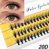 1Box/60 Bundles Thick Mink Eyelashes 20D Mink Cluster Lashes New Natural Eyelash  Makeup Tools