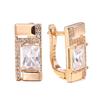 Geometry Clip Earrings Trendy Rose Gold Color Wedding Daily Fashion Jewelry Cubic Zirconia Earrings For Women Earrings