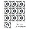10pcs/set Mandala Style Crystal Hard Tiles Ceramics Wall Sticker Kitchen Wardrobe Home Decor Art Mural Peel & Stick Wall Decals
