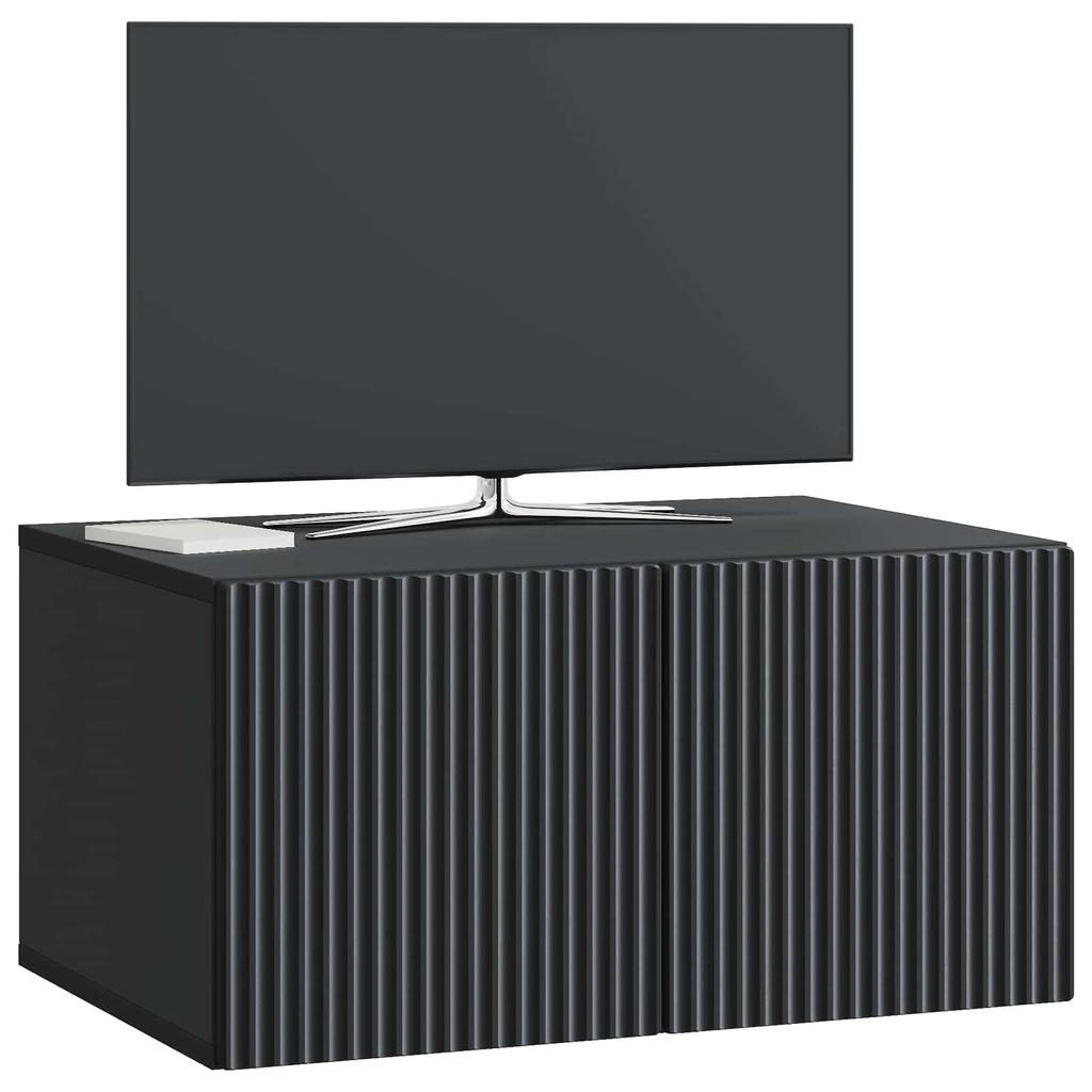 Wall Mounted TV Cabinet Black 59.5 x 41 x 30 cm