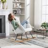 Comfortable Rocking Chair Accent Chair High Backrest Armchair Upholstered Glider Rocker for Living Room