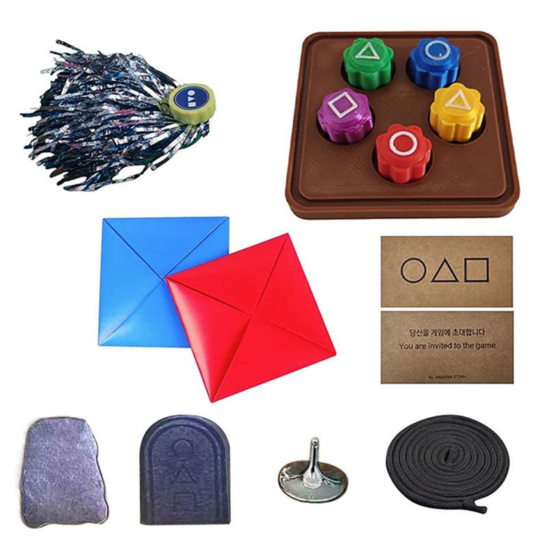 Набор корейских народных игр (Корейская традиционная игра)- Джеби Чаги, Гонги, Бисокчиги, Пэн-И, Ддакчи, игры для семейного путешествия