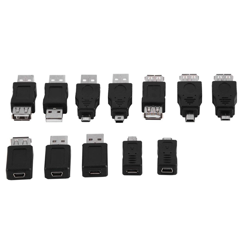 Набор из 12 шт. Многофункциональные адаптеры USB2.0 Микро Мини штекер гнездо Конвертеры Разъемы