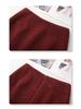 Red Wool Midi Skirt: Women's High Waist Slimming A-line for Autumn/Winter 2024