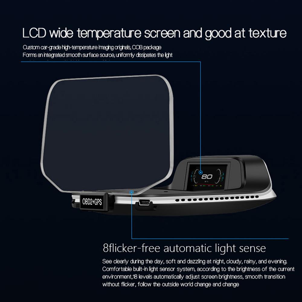 Автопроектор Hud Автомобильная электронная навигация GPS Obd2 Спидометр Проекционный дисплей C3 HUD Переносной