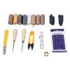 Leather Tools Wax Threads Needles Awl Yarn Scissors Tape Measure Leather Working Tools for DIY