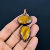 Tiger's Eye Copper Electroformed Pendant, Handmade Gemstone Pendant Jewelry, Gifts For Wife Brand New Pendant