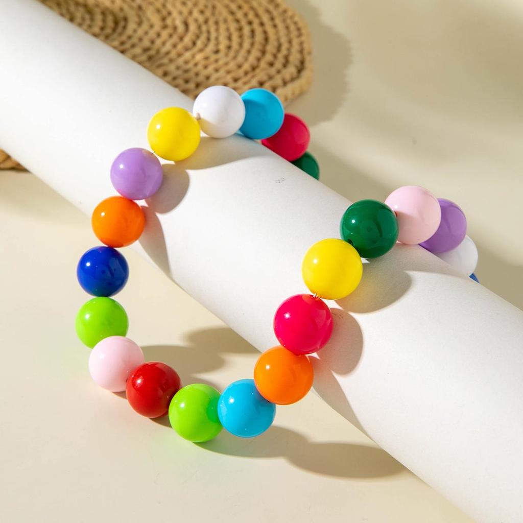 Летнее богемное допаминовое красочное преувеличенное ожерелье из бисера для женщин, ювелирные изделия, индивидуальное ожерелье-чокер для пляжного отдыха