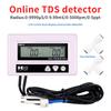 Двойной онлайн тестер качества воды HM Digital EC&TDS Монитор 0-5000 PPM Обнаружение Коммерческий поточный детектор воды для лаборатории