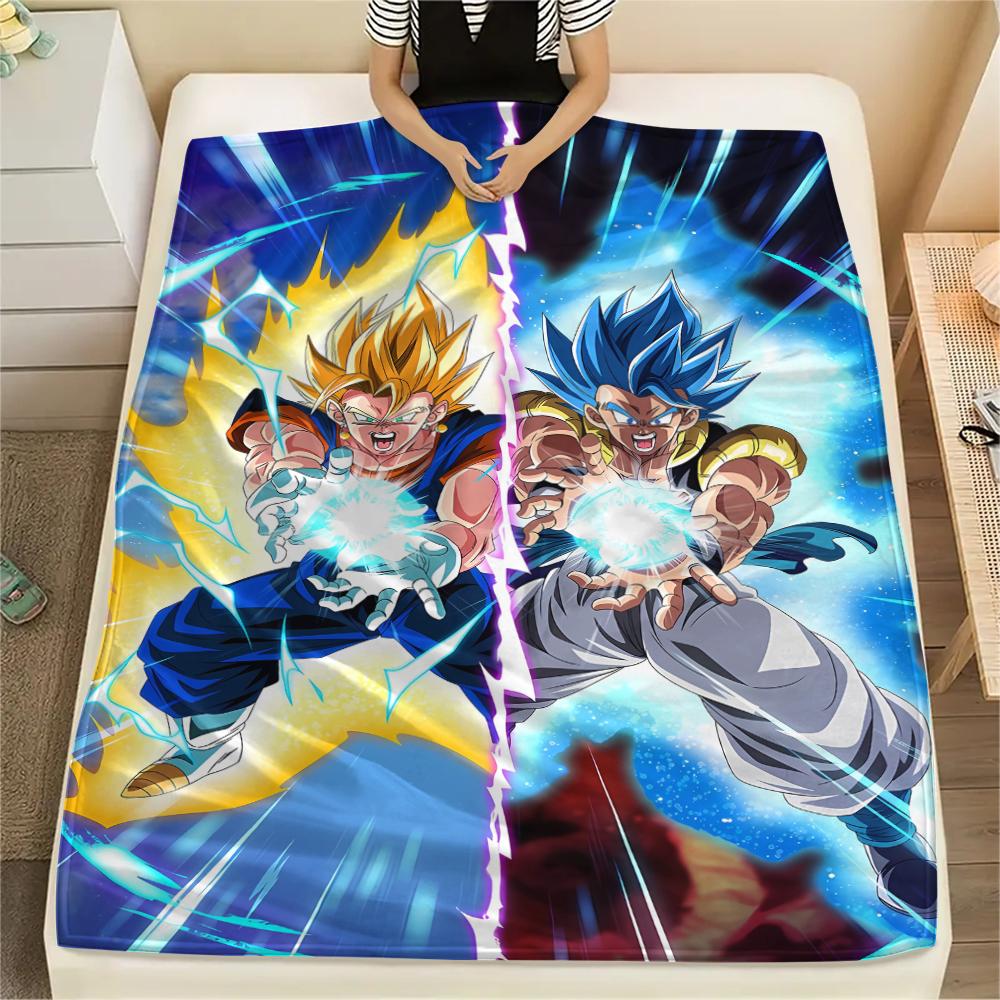 Dragon Ball Printed Design Flannel Blanket Warm Comfortable Throw for Sofa Bed Couch Travel and Picnic Blankets -xia19