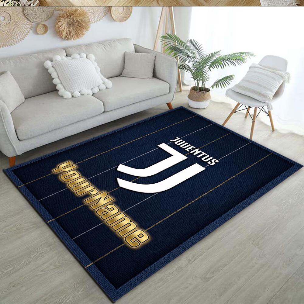 Juventus Customize Your Name Floor Rug Office Rug Suitable for Dormitory Game Room Bedrooms Outdoor Antislip Carpet Office home decor