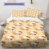 3-piece cartoon Hello Kitty print coreless bed sheet set, comfortable bedspreads in various sizes, bedroom bedding decoration.