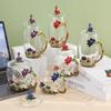 Home Heat Resistant Glass Cup Creative Enamel Water Cup Crystal Flower Tea Cup Gift Cup Set Glass Water Cup