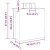Paper Shopping Bags 50 pcs with Handles Pink 45 x 17 x 48 cm