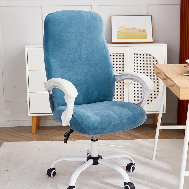 1 шт. бархатный чехол для офисного кресла, эластичный пылезащитный чехол для компьютерного кресла, противоскользящий чехол для игрового кресла для кабинета