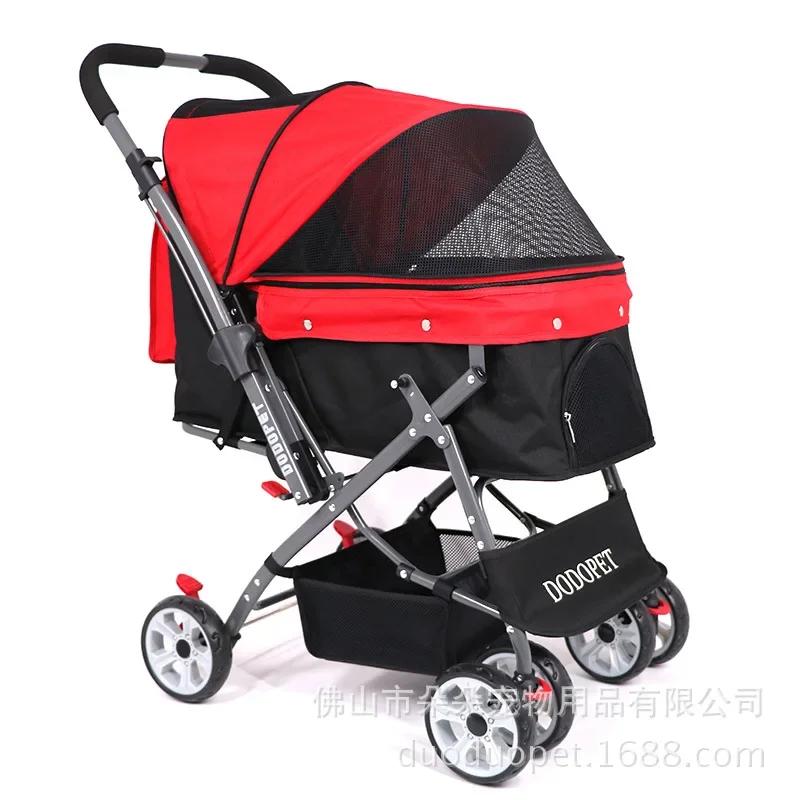 Тележка для домашних животных, собак, реверсивная тележка для кошек, быстрая установка, складная