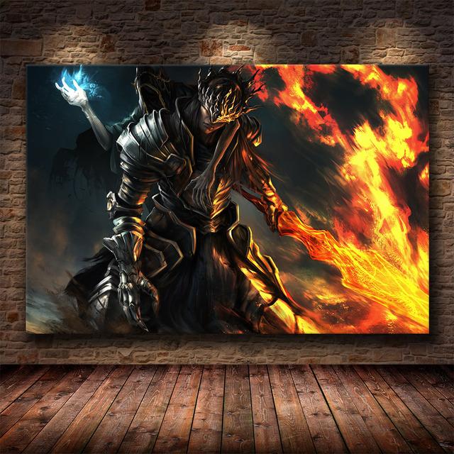 Классическая игровая картина The Dark Souls 3, холст, картина, постер, украшение, домашняя настенная живопись для комнаты, декора для спальни, фреска