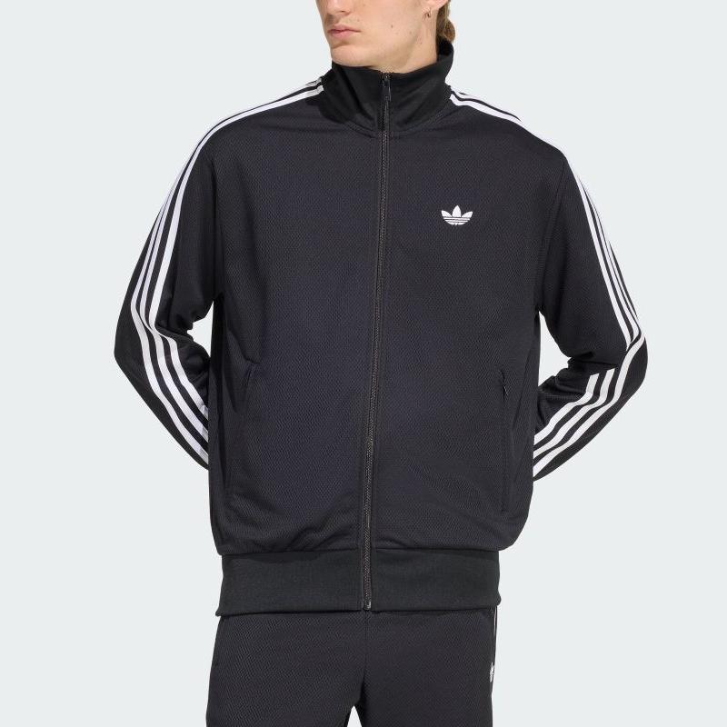 adidas Оригиналы Firebird Вышитый Логотип Молния Высокий Воротник Длинный Рукав Куртка Мужские куртки KE0782