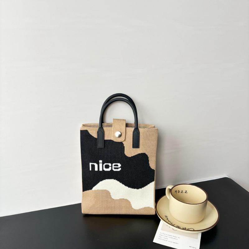 Премиальный стиль, сумка для мобильного телефона большой вместимости, вязаная сумка, нишевая, универсальная, на плечо, мессенджер, мультяшная, модная, дамская сумочка