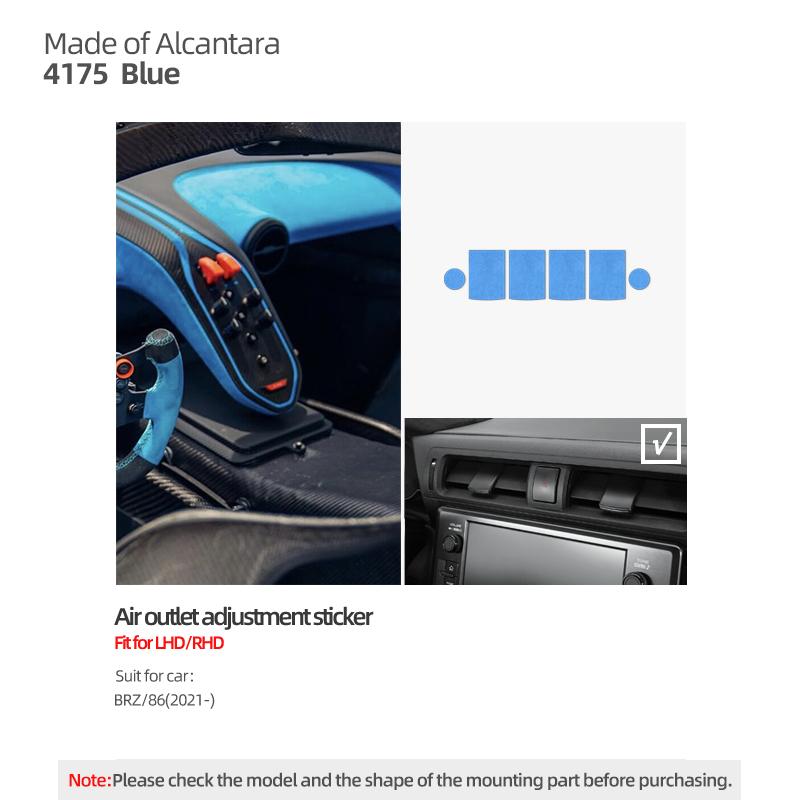 Betterhumz Из Алькантары Для Subaru BRZ/Toyota GR86 - Наклейки на отделку вентиляционных отверстий приборной панели Автомобильные аксессуары для интерьера