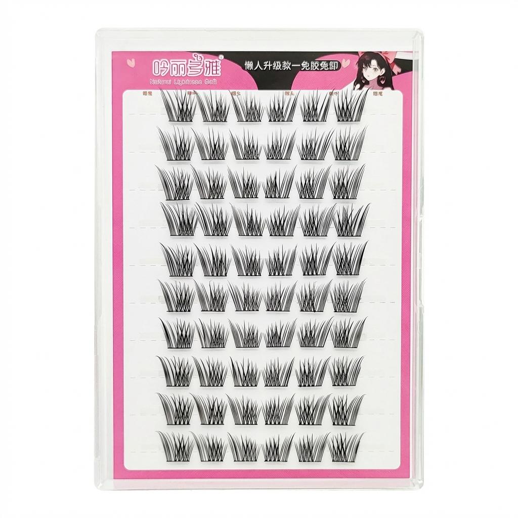 C Curl Black False Eyelashes Natural Volume Fiber Lashes for Party Wedding Daily Makeup
