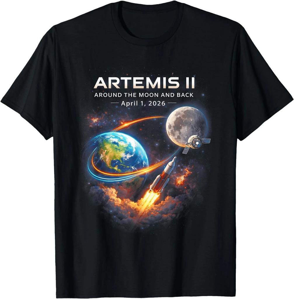 Artemis II Rocket Space Launch Back to The Moon Mission 2026 T-Shirt