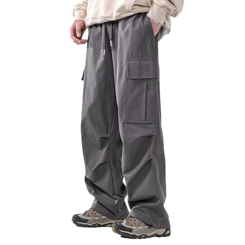 Американские парашютные штаны мужские осенне-зимние новый модный бренд свободные многокарманные комбинезоны повседневные универсальные широкополые брюки