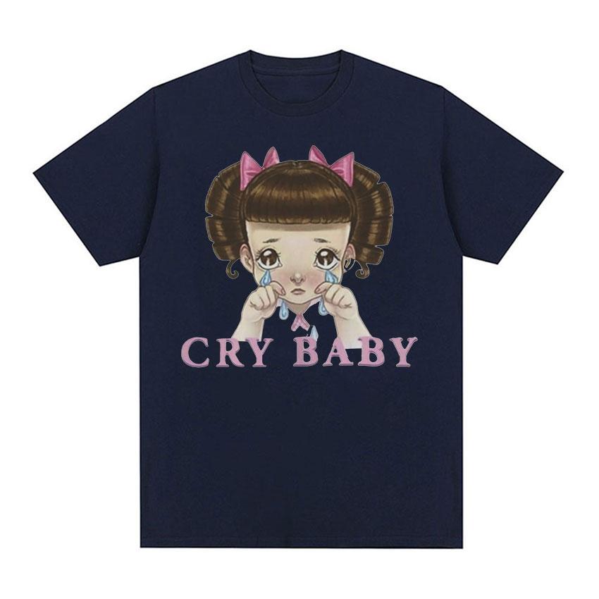 Лето 2025 Мелани Мартинес Cry Baby Мультяшный Графический Футболка Мужская Женская Милый Ретро Харадзюку 100% Чистый Хлопок Печатная Футболка