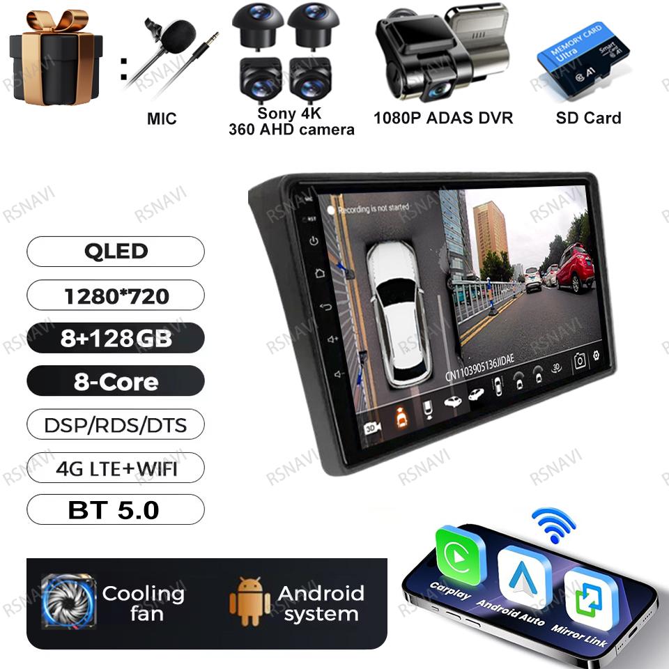 Автомагнитола Android 16 для Fiat Ducato Peugeot Boxer Citroen Jumper 2 2005-2022 Qualcomm Головное устройство 5G WIFI Стерео 4G LTE GPS DVD
