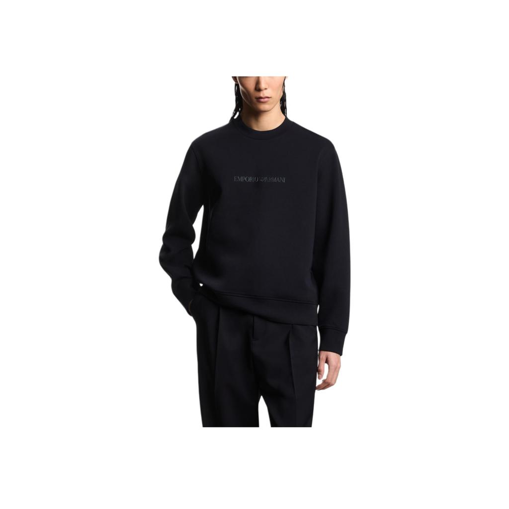 Emporio Armani Свитшот с круглым вырезом Ss26 с принтом букв, с длинным рукавом, мужской свитшот EM004541-AF10013-MB563