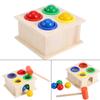 Novel Kids Hammering Game Wooden Ball Hammer Box Children Early Learning Educational Toy