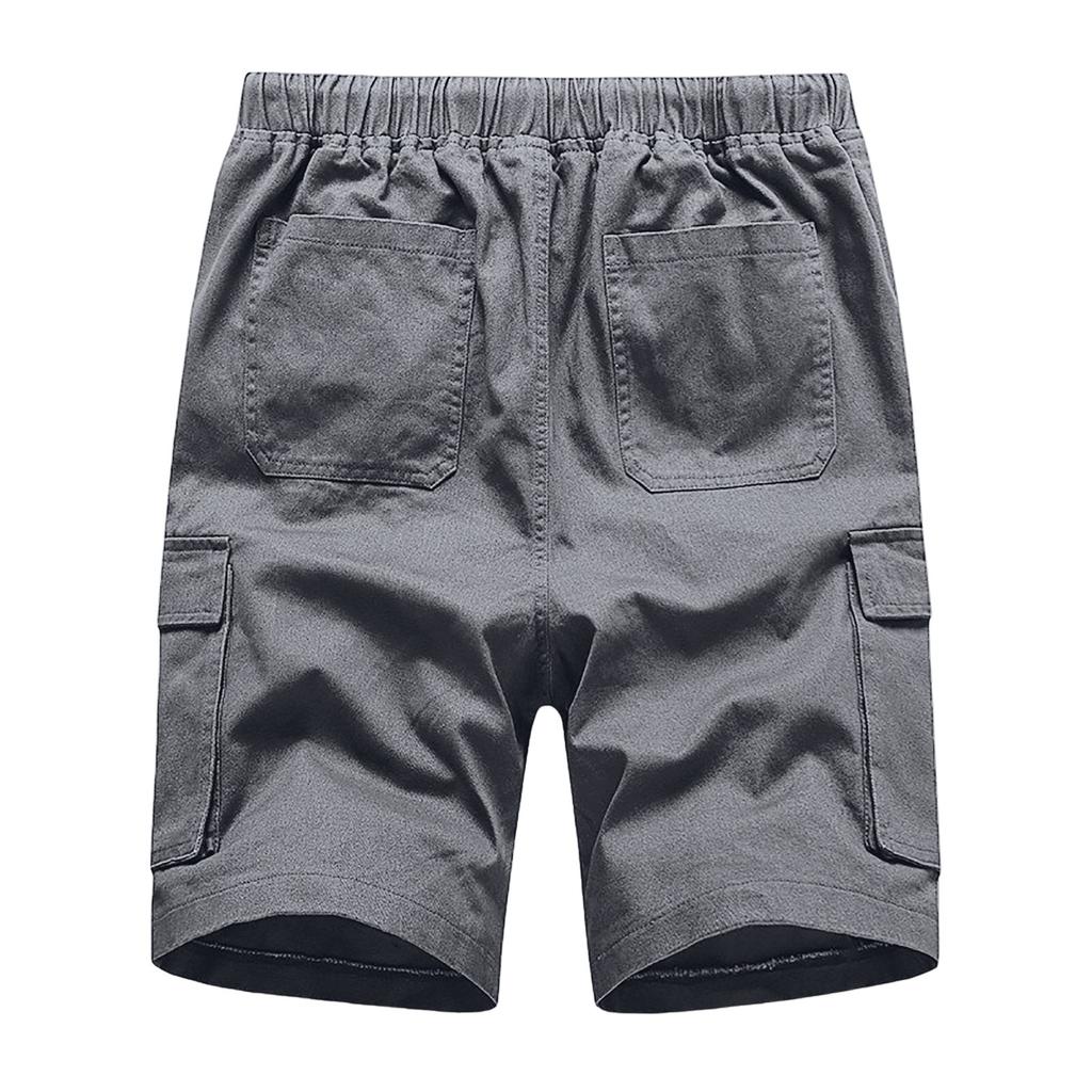 Men's Summer Loose Outdoor Sports Multi-Pocket Cargo Shorts Casual Pants Quarter Pants