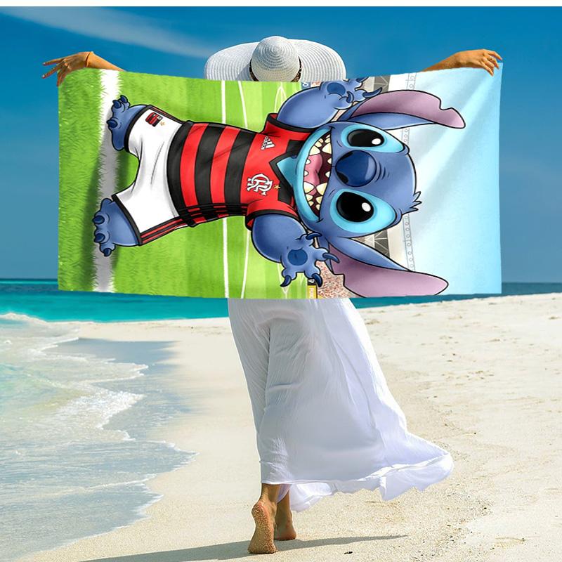 1pc Stitch Flamengo Kit Cartoon Quick Dry Microfiber Bath Towel for Swimming Surfing Camping Unisex Holiday. SJT7201188