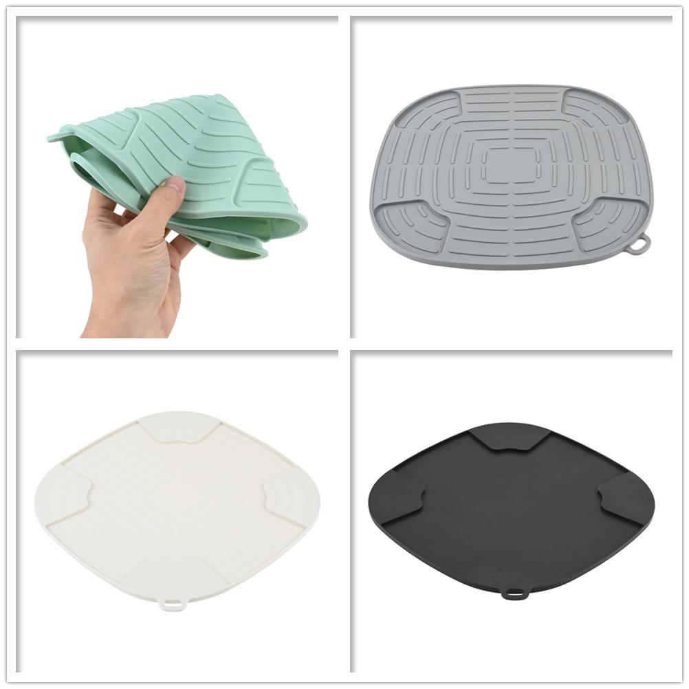 2pcs Air Fryer Trivets Silicone Baking Mat High Temperature Resistant for Ninja Crispi FN101GY/FN101ST/FN101SG Anti-Slip Pad