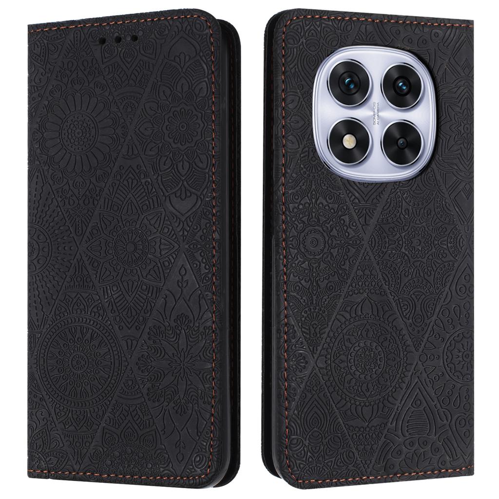 Чехол для Xiaomi Redmi Note 14 Pro+ 5G/Note 14 Pro 5G/Note 14 Pro 4G/Poco X7 5G с тисненым цветком, кошелек-подставка, кожаный чехол для телефона