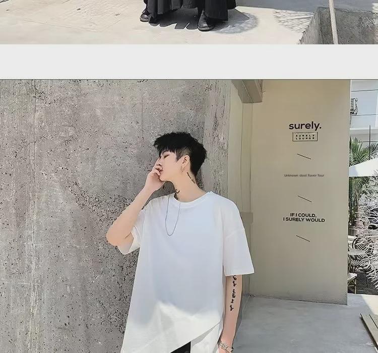 Футболка мужская Yamamoto Yohji Irregular Dark Niche Barber, большой размер, короткий рукав