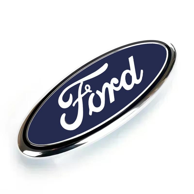 AKD1 7/9 Inch Car Front Grille Badge Trunk Cover Sticker Decal For Ford Logo Fiesta ST Fusion Explorer Escape Shelby Edge Kuga MK6