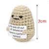 1-10PCS Positive Energy Potato Mini Handmade Plush Knitted Doll with Card Fun Stress Relieving Knitted Doll Home Decoration