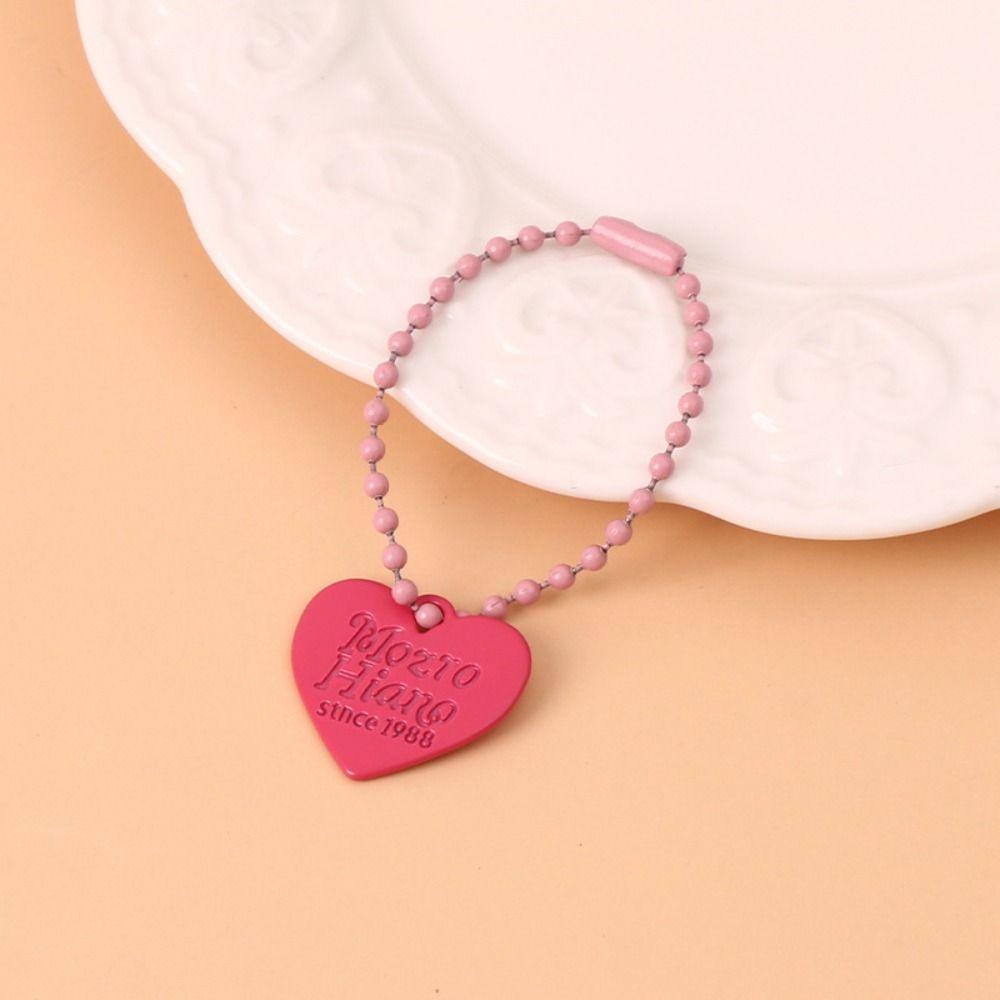 Fashion Heart Keychain Y2K Bag Key Chain Durable Love Pendant Keyring Girl