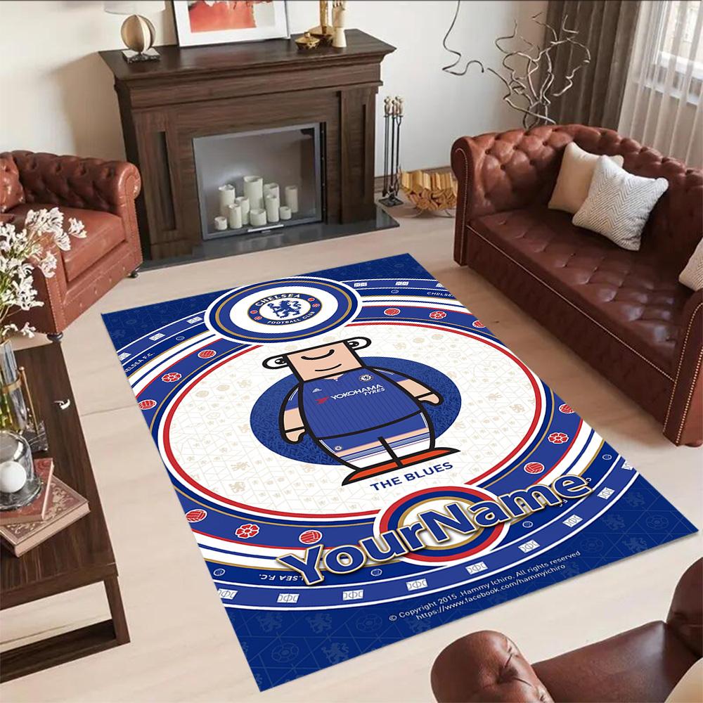 Chelsea Customized Name Area Rug Perfect for Game Room Dormitory Study room Decorate room Antislip Carpet Decorate Offices Wedding Party Gift
