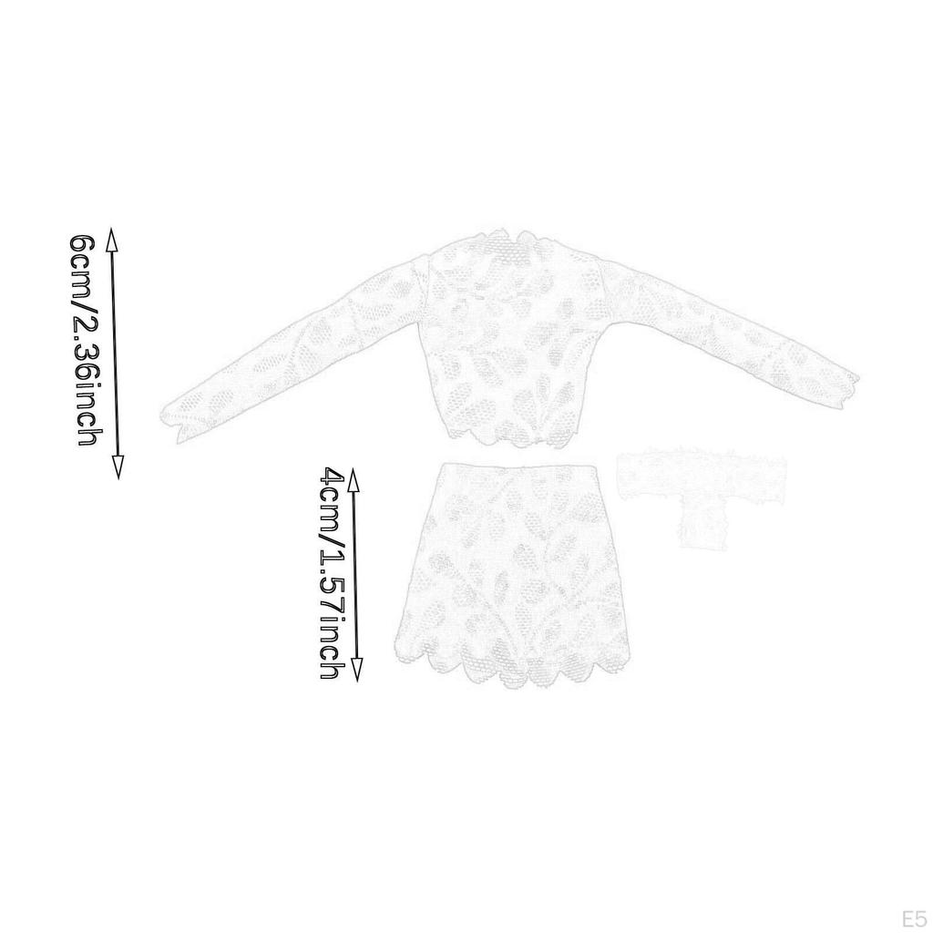 3 1/6 Масштаб и юбка в ручную кукольную стринги миниатюрная одежда