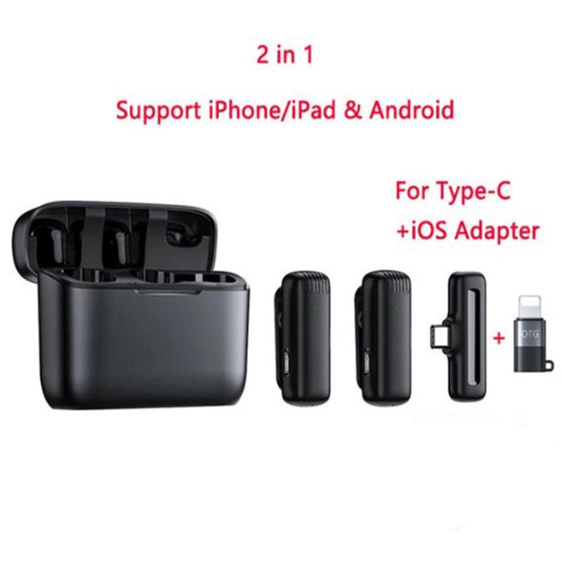 Wireless Collar Microphone J11/13 with Charging Case for Mobile Live Broadcast and Outdoor Recording with Noise Reduction