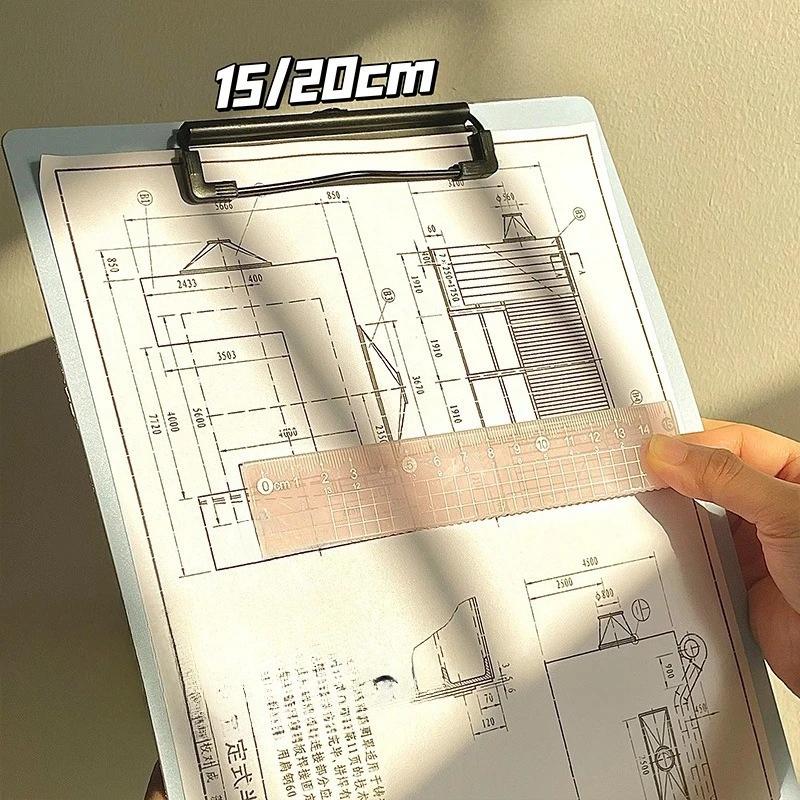 4 шт./набор 20 см Прямая линейка Многофункциональная математическая линейка Милые эстетичные школьные принадлежности Измерительные инструменты для школьников